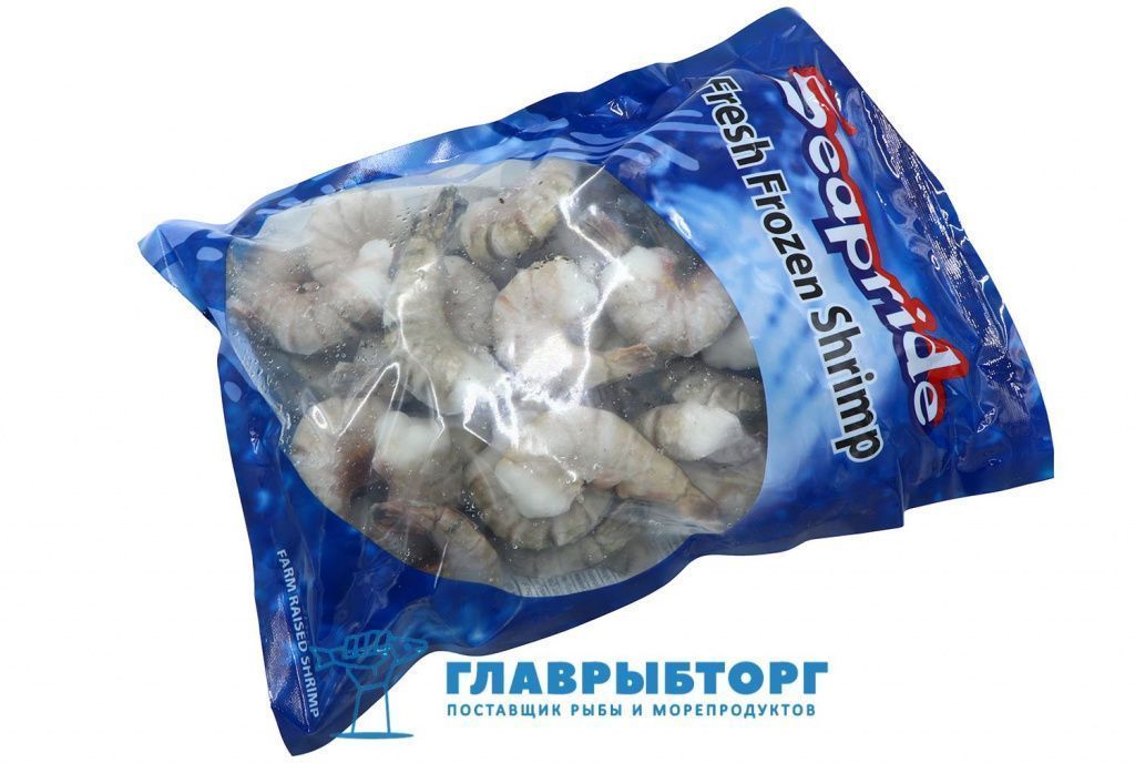 картинка Креветки черные тигровые 16/20 без головы 1*10кг Бангладеш от Главрыбторг