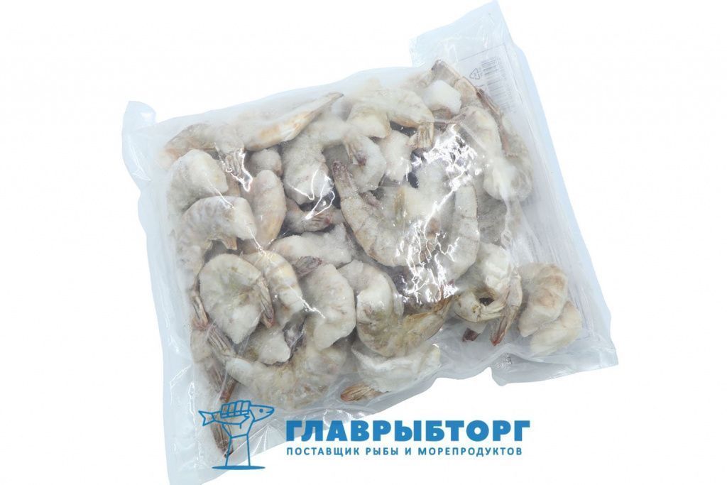 картинка Креветка Ваннамей 21/25 без головы и пищ.тракта в панцире easy-peel б/г  IQF 10*1кг Индия от Главрыбторг