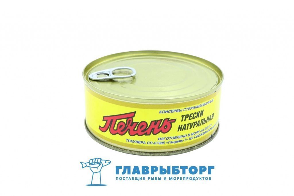 картинка Печень трески натуральная, изготовлено в море 230г (Вирма) Мурманск от Главрыбторг
